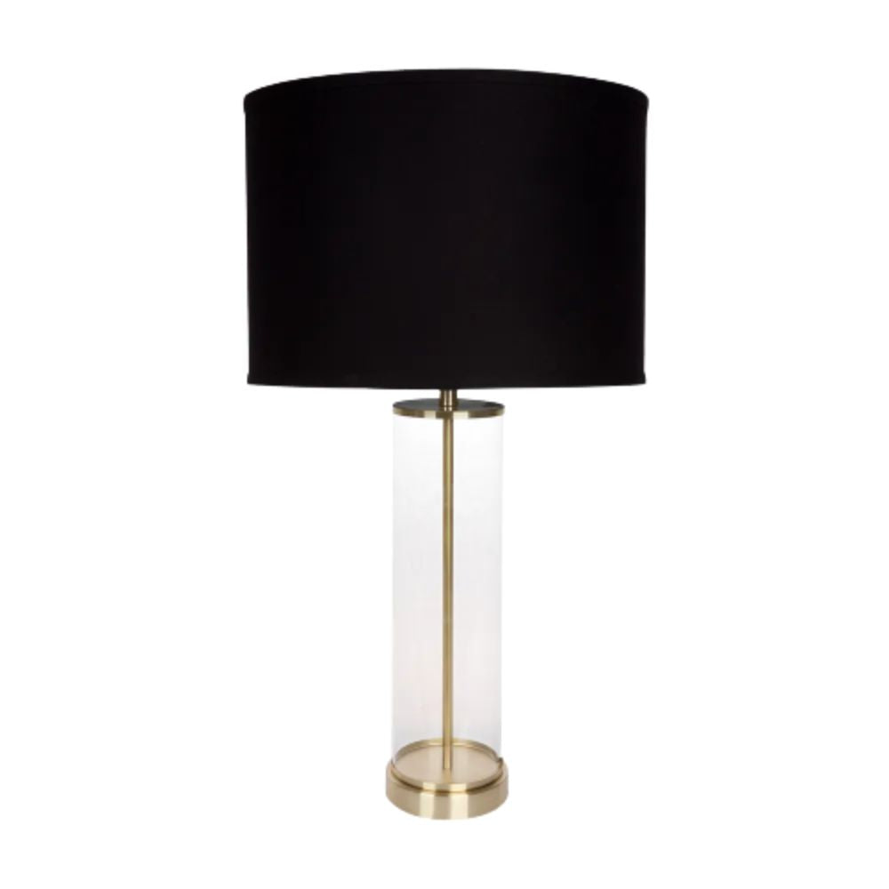 Cafe Lighting EAST SIDE - Cylindrical Clear Glass Table Lamp-Cafe Lighting-Ozlighting.com.au