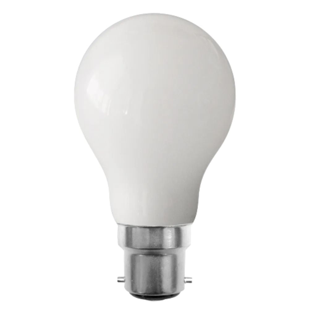 Cafe Lighting GLOBE-GLS - 8W LED GLS A60 Shape Opal Glass Globe 2700K - B22/E27-Cafe Lighting-Ozlighting.com.au