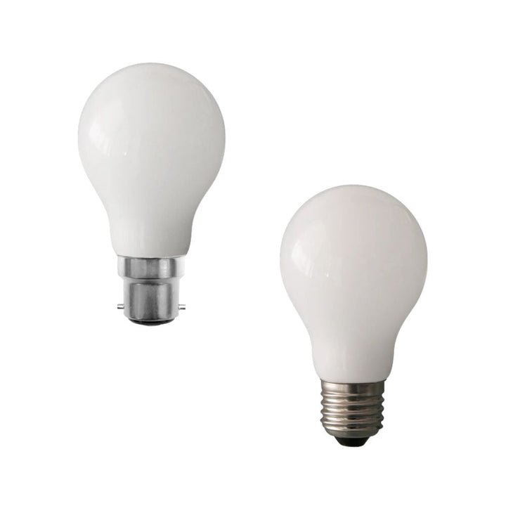 Cafe Lighting GLOBE-GLS - 8W LED GLS A60 Shape Opal Glass Globe 2700K - B22/E27-Cafe Lighting-Ozlighting.com.au