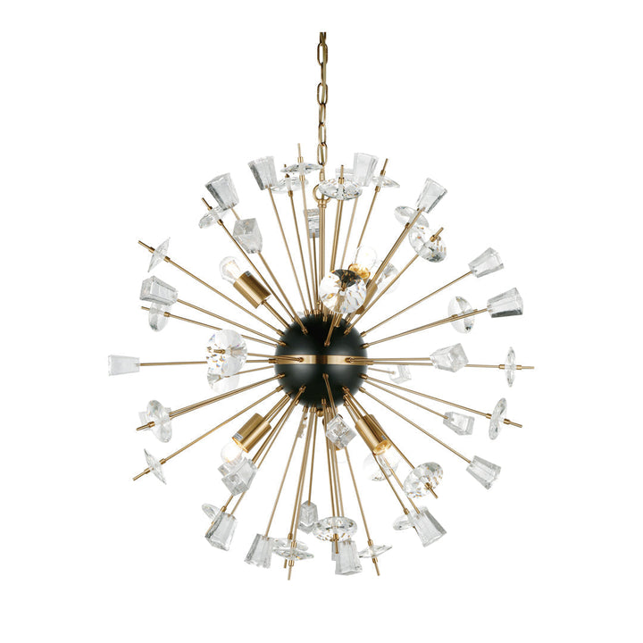 Cafe Lighting HUDSON - 6 Light 81cm Round Rod With Glass Tips Firework Ball Pendant-Cafe Lighting-Ozlighting.com.au