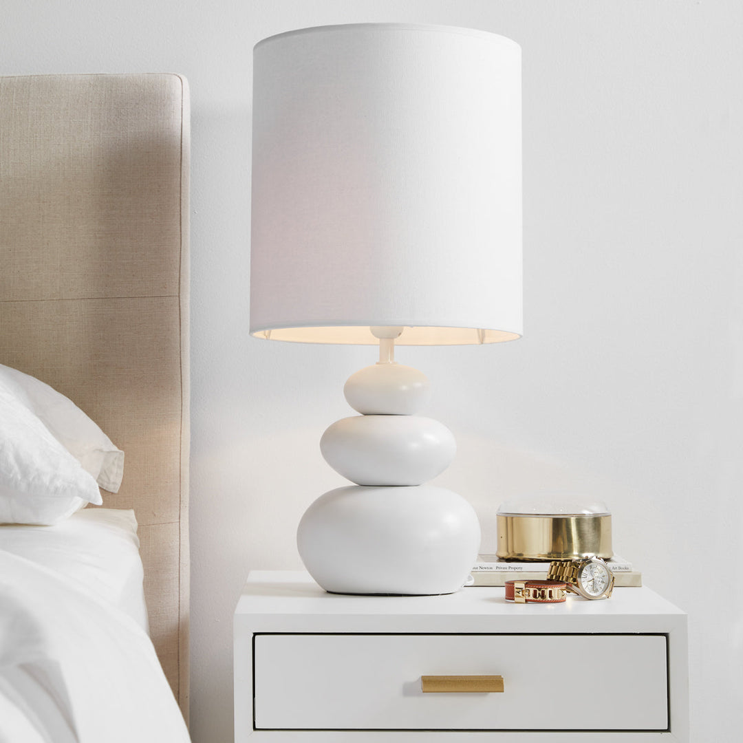 Cafe Lighting KOA - White Matt Ceramic Table Lamp-Cafe Lighting-Ozlighting.com.au