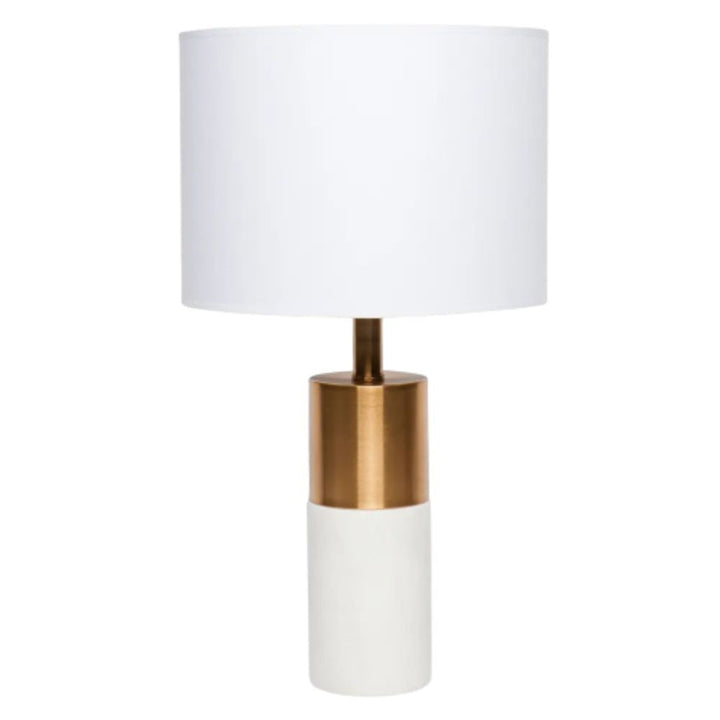 Cafe Lighting LANE - White Marble And Metal Table Lamp-Cafe Lighting-Ozlighting.com.au