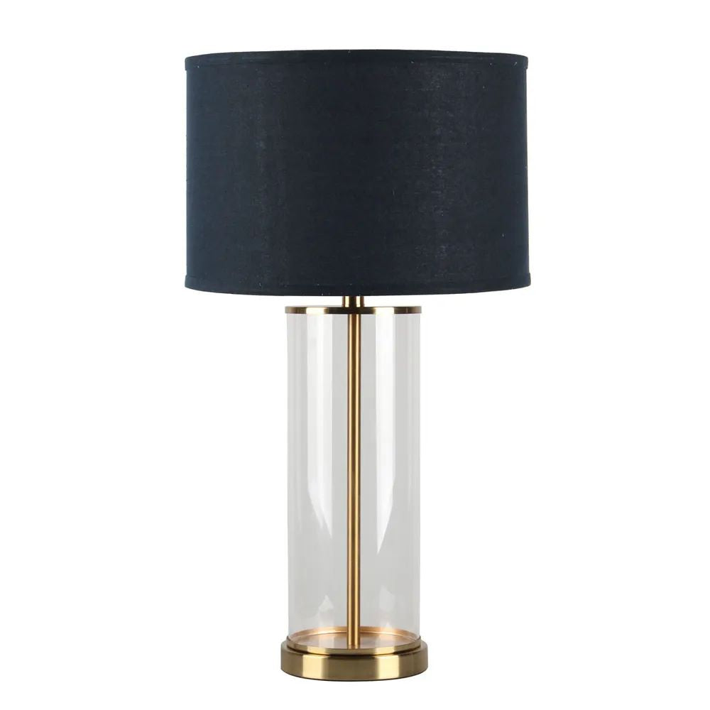 Cafe Lighting LEFT BANK - Cylindrical Clear Glass Table Lamp-Cafe Lighting-Ozlighting.com.au