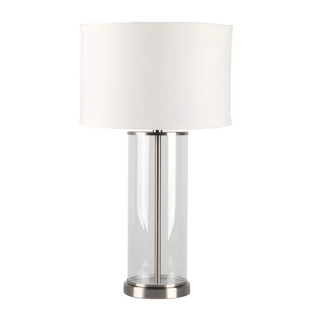 Cafe Lighting LEFT BANK - Cylindrical Clear Glass Table Lamp-Cafe Lighting-Ozlighting.com.au