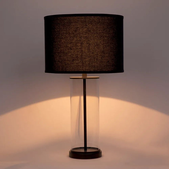 Cafe Lighting LEFT BANK - Cylindrical Clear Glass Table Lamp-Cafe Lighting-Ozlighting.com.au