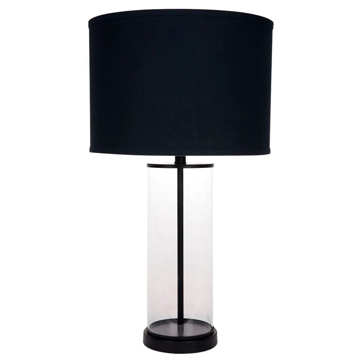 Cafe Lighting LEFT BANK - Cylindrical Clear Glass Table Lamp-Cafe Lighting-Ozlighting.com.au