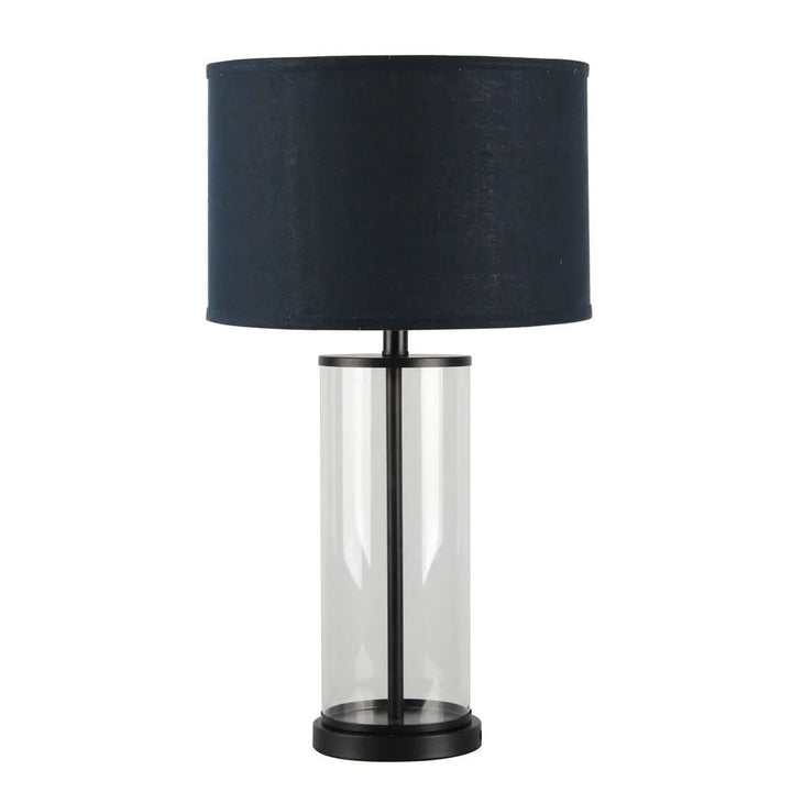 Cafe Lighting LEFT BANK - Cylindrical Clear Glass Table Lamp-Cafe Lighting-Ozlighting.com.au