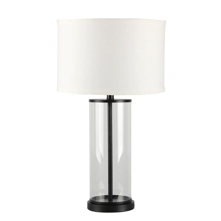 Cafe Lighting LEFT BANK - Cylindrical Clear Glass Table Lamp-Cafe Lighting-Ozlighting.com.au