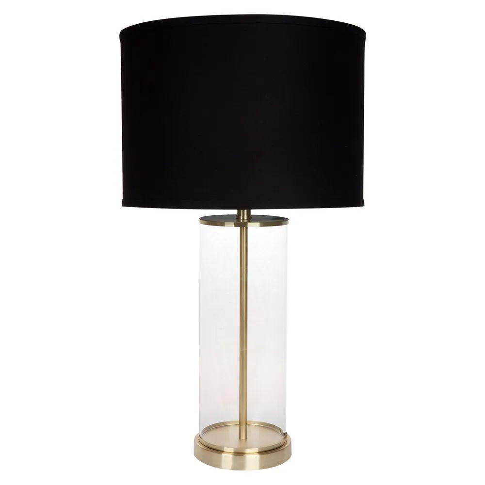 Cafe Lighting LEFT BANK - Cylindrical Clear Glass Table Lamp-Cafe Lighting-Ozlighting.com.au