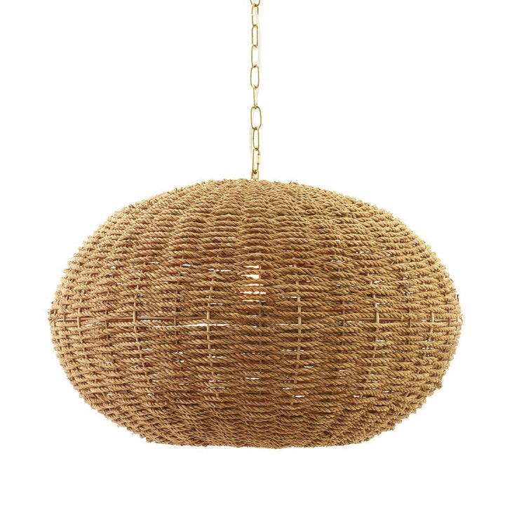 Cafe Lighting MONTEGO - 64.5cm Oval Rattan Pendant-Cafe Lighting-Ozlighting.com.au