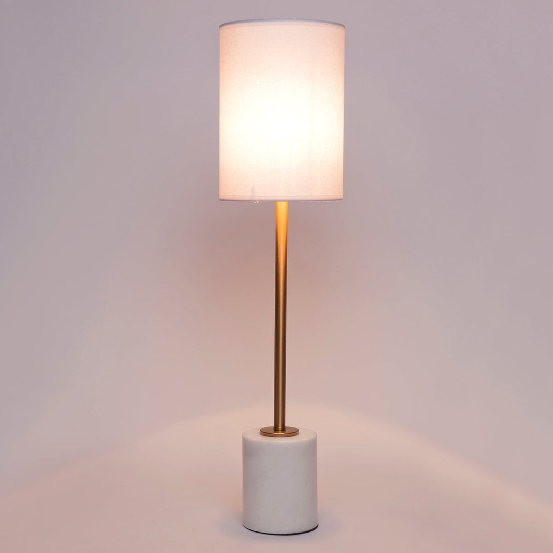 Cafe Lighting NOLA - White Marble Table Lamp-Cafe Lighting-Ozlighting.com.au