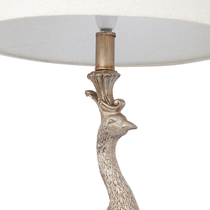 Cafe Lighting PEACOCK - Champagne Gold Peacock Resin Table Lamp-Cafe Lighting-Ozlighting.com.au