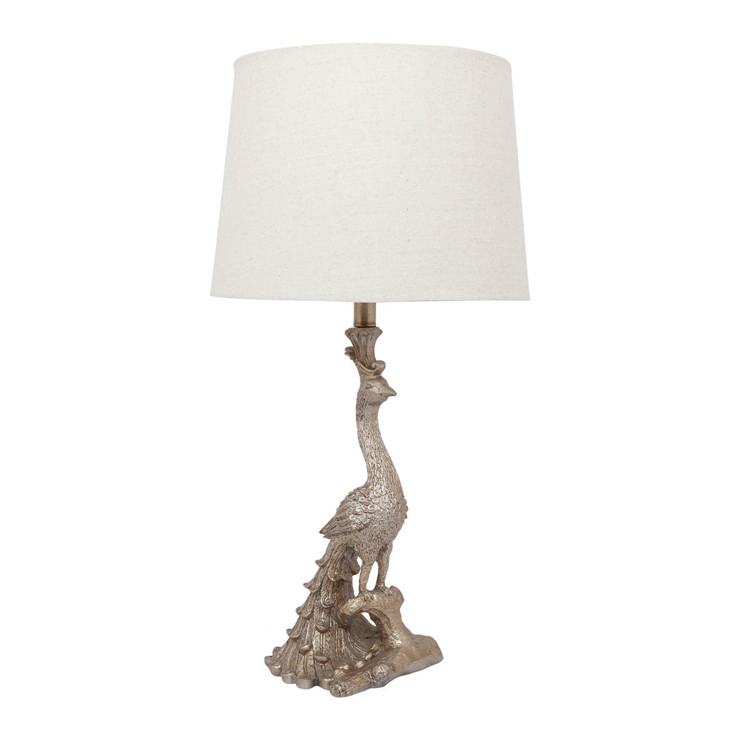 Cafe Lighting PEACOCK - Champagne Gold Peacock Resin Table Lamp-Cafe Lighting-Ozlighting.com.au