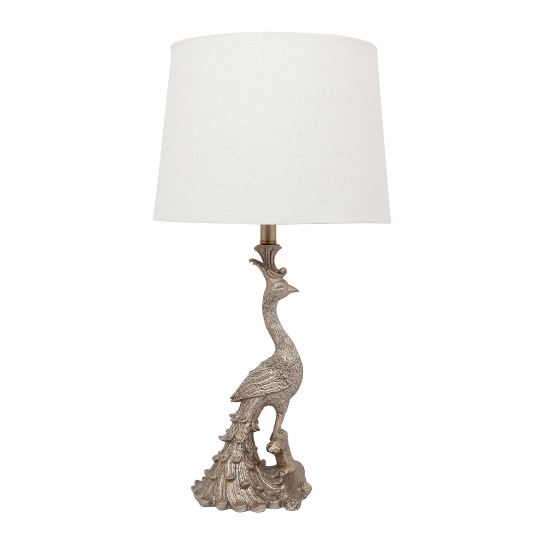 Cafe Lighting PEACOCK - Champagne Gold Peacock Resin Table Lamp-Cafe Lighting-Ozlighting.com.au