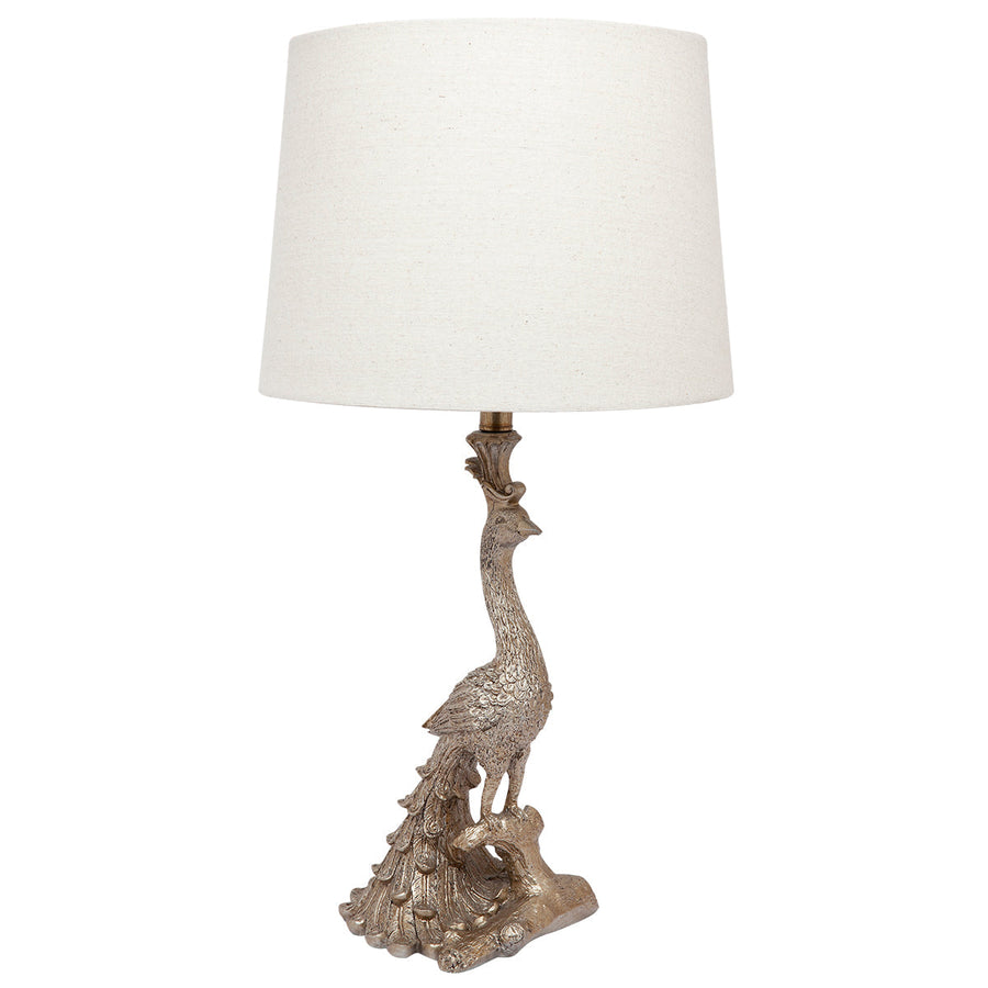 Cafe Lighting PEACOCK - Champagne Gold Peacock Resin Table Lamp-Cafe Lighting-Ozlighting.com.au