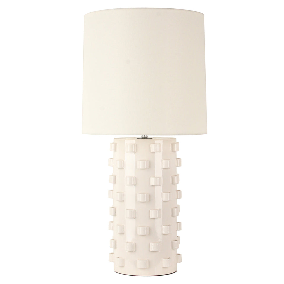 Cafe Lighting SMITH - Off-White Cracked Glazed Textured Ceramic Table Lamp-Cafe Lighting-Ozlighting.com.au