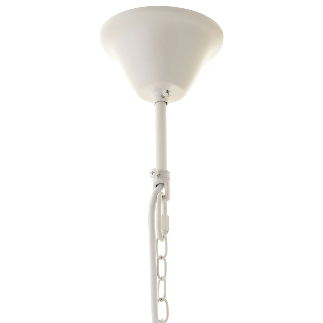 Cafe Lighting SOLANA - 1 Light White Rope Pendant-Cafe Lighting-Ozlighting.com.au