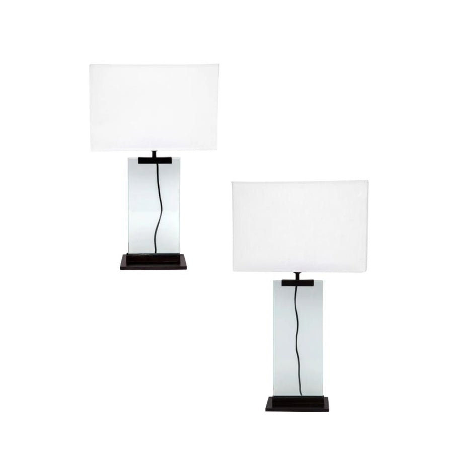 Cafe Lighting VALERIA - Clear Glass Panel Table Lamp-Cafe Lighting-Ozlighting.com.au