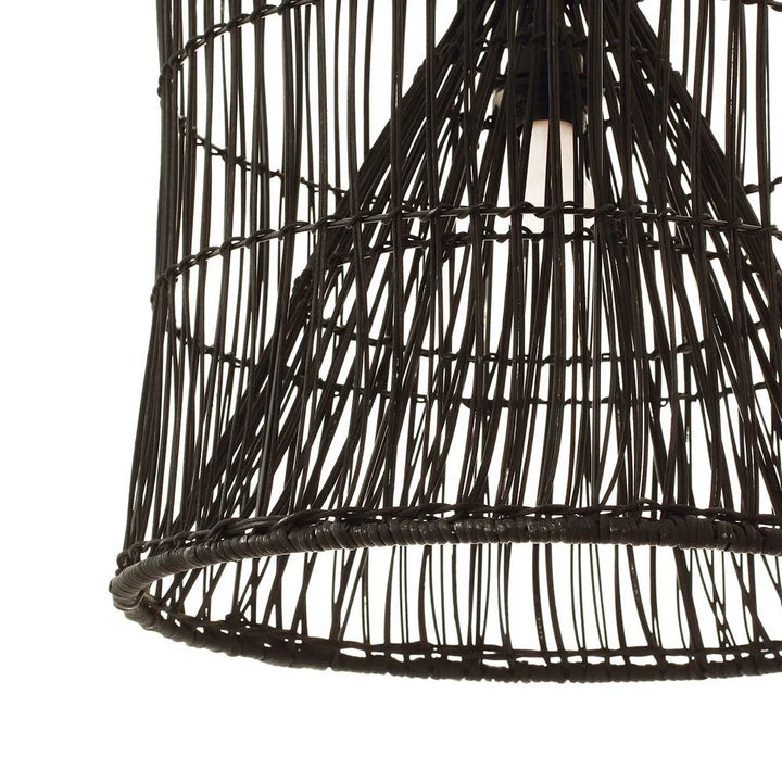 Cafe Lighting VENTURA - 1 Light Rattan Bell Pendant-Cafe Lighting-Ozlighting.com.au