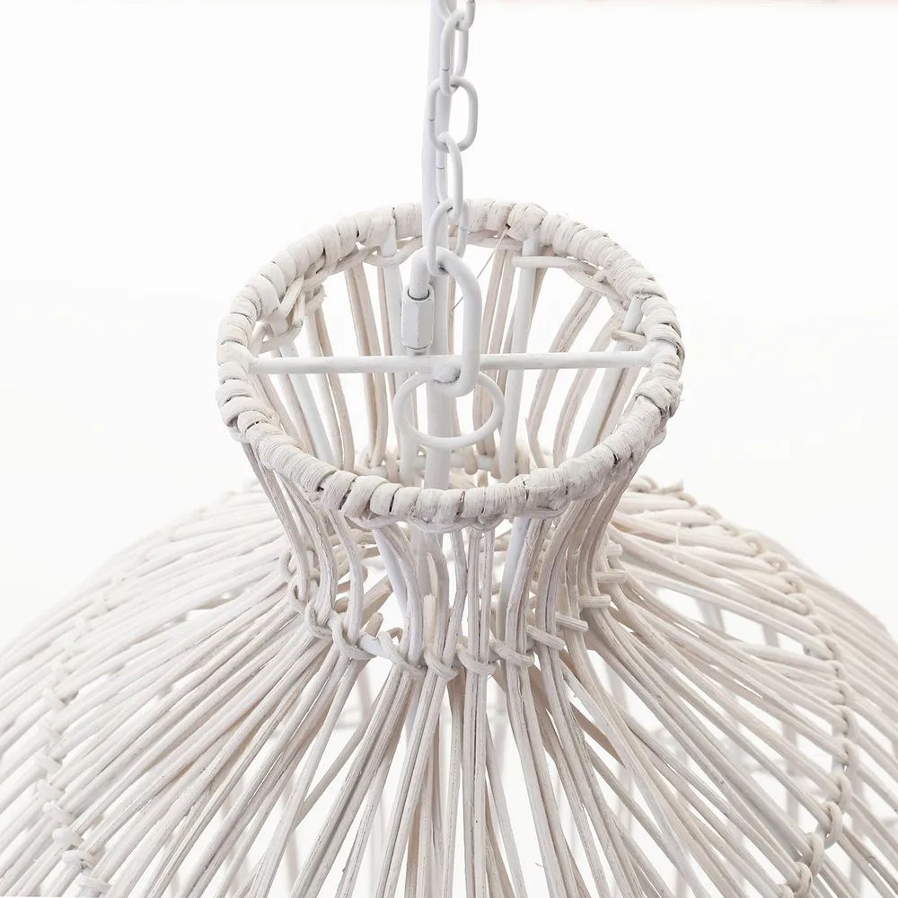 Cafe Lighting VENTURA - 1 Light Rattan Bell Pendant-Cafe Lighting-Ozlighting.com.au