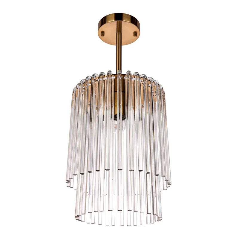 Cafe Lighting ZARA - Petite Flush Mount Glass Rods Ceiling Light And Pendant-Cafe Lighting-Ozlighting.com.au