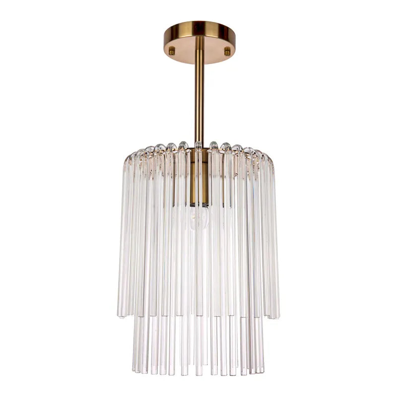 Cafe Lighting ZARA - Petite Flush Mount Glass Rods Ceiling Light And Pendant-Cafe Lighting-Ozlighting.com.au