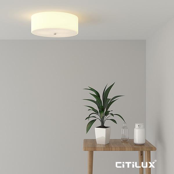 Citilux TENNESSEE - Fabric Shade Ceiling Light-Citilux-Ozlighting.com.au