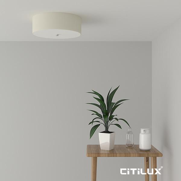 Citilux TENNESSEE - Fabric Shade Ceiling Light-Citilux-Ozlighting.com.au