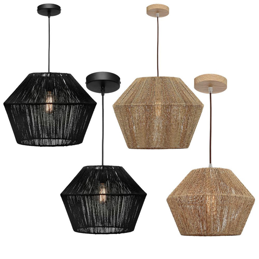 Cougar CASSIE - Natural String Woven Pendant Light-Cougar Lighting-Ozlighting.com.au