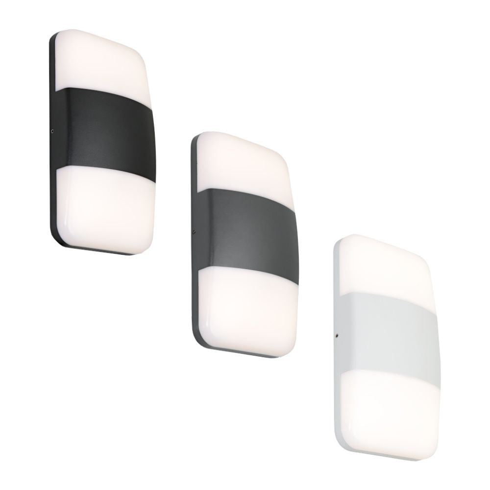 Cougar UMINA - 10W LED Tri-Colour Modern Exterior Flush Wall Light IP65-Cougar Lighting-Ozlighting.com.au