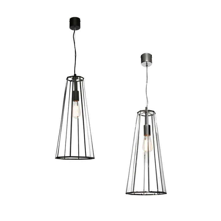 Cougar ZARA - 1 Light Metal and Clear Glass Cone Pendant-Cougar Lighting-Ozlighting.com.au