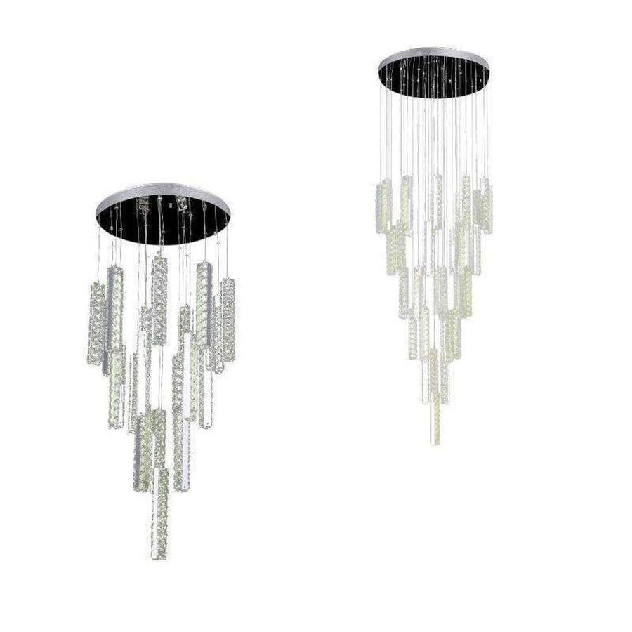 Domus ARCTIC - 76W/160W LED 500mm/800mm Crystal Pendant - 5000K-Domus Lighting-Ozlighting.com.au