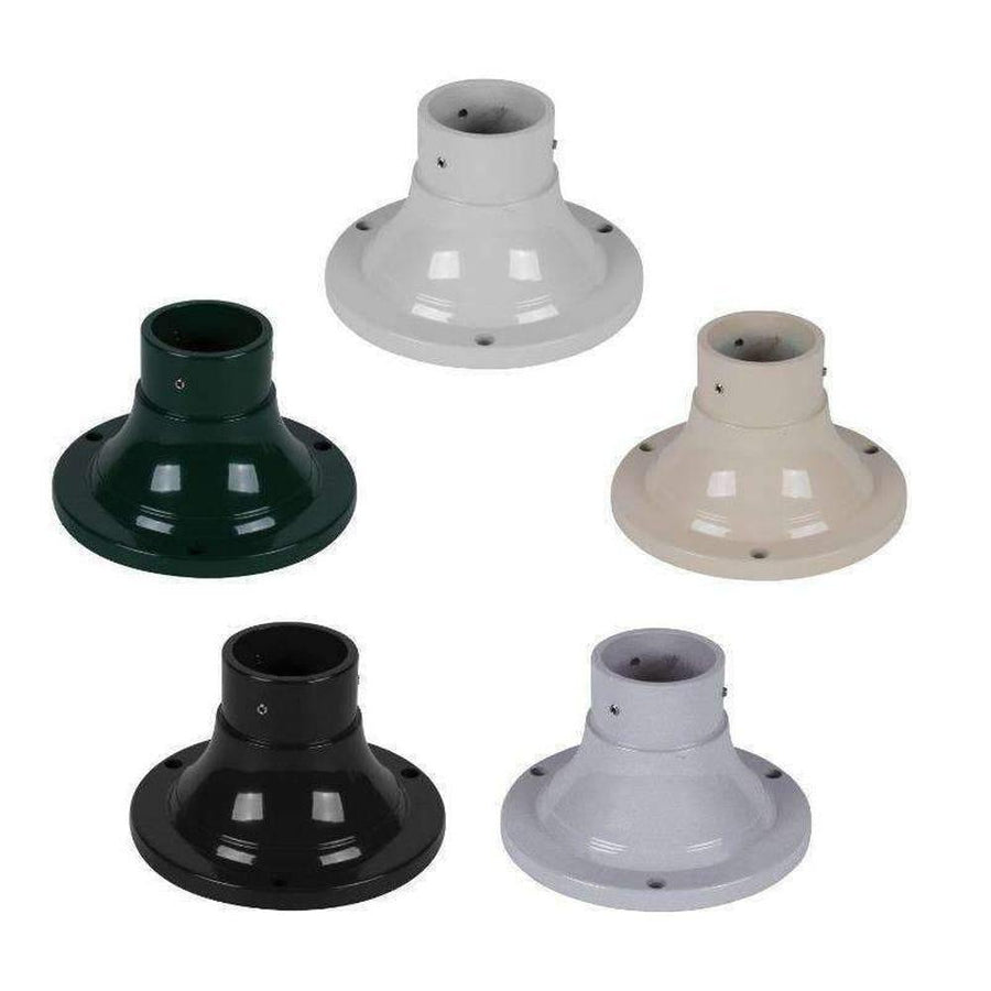 Domus BB-100 - Bollard Base to suit 60-76mm Post Powder Coated Finish-Domus Lighting-Ozlighting.com.au