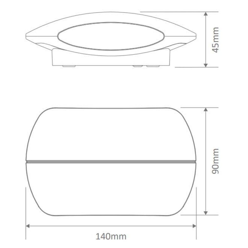 Domus BELL-8 - 8W LED Modern Exterior Up/Down Wall Light IP65-Domus Lighting-Ozlighting.com.au