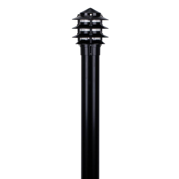 Domus BL-100-1M-KIT - Three Tier Bollard Head 1M Kit Garden Light Powder Coated Finish-Domus Lighting-Ozlighting.com.au