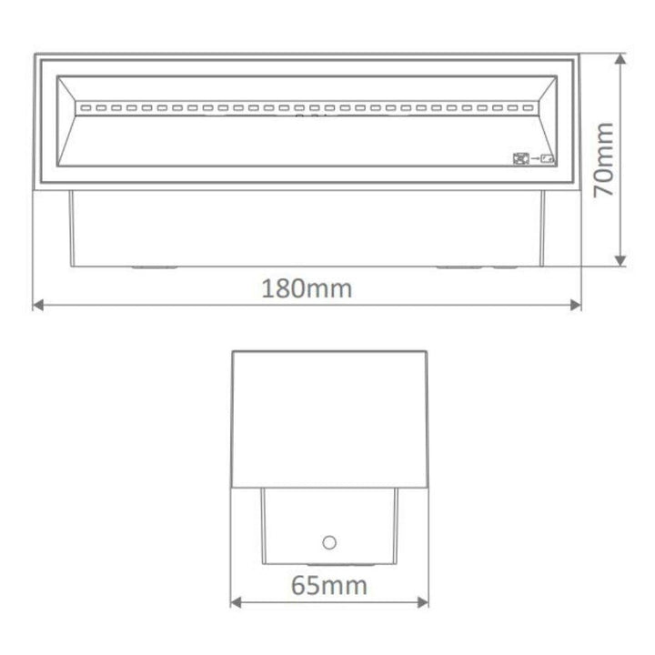 Domus BLOCK - 6W/12W LED Modern Exterior Up/Down Wall Light IP65-Domus Lighting-Ozlighting.com.au