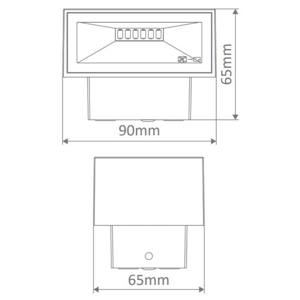 Domus BLOCK - 6W/12W LED Modern Exterior Up/Down Wall Light IP65-Domus Lighting-Ozlighting.com.au