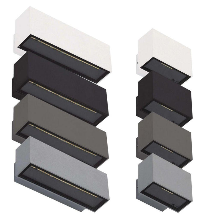 Domus BLOCK - 6W/12W LED Modern Exterior Up/Down Wall Light IP65-Domus Lighting-Ozlighting.com.au