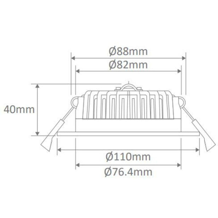 Domus BOOST-10 - 10W LED Tri-Colour Dimmable Deep Face Downlight IP54-Domus Lighting-Ozlighting.com.au