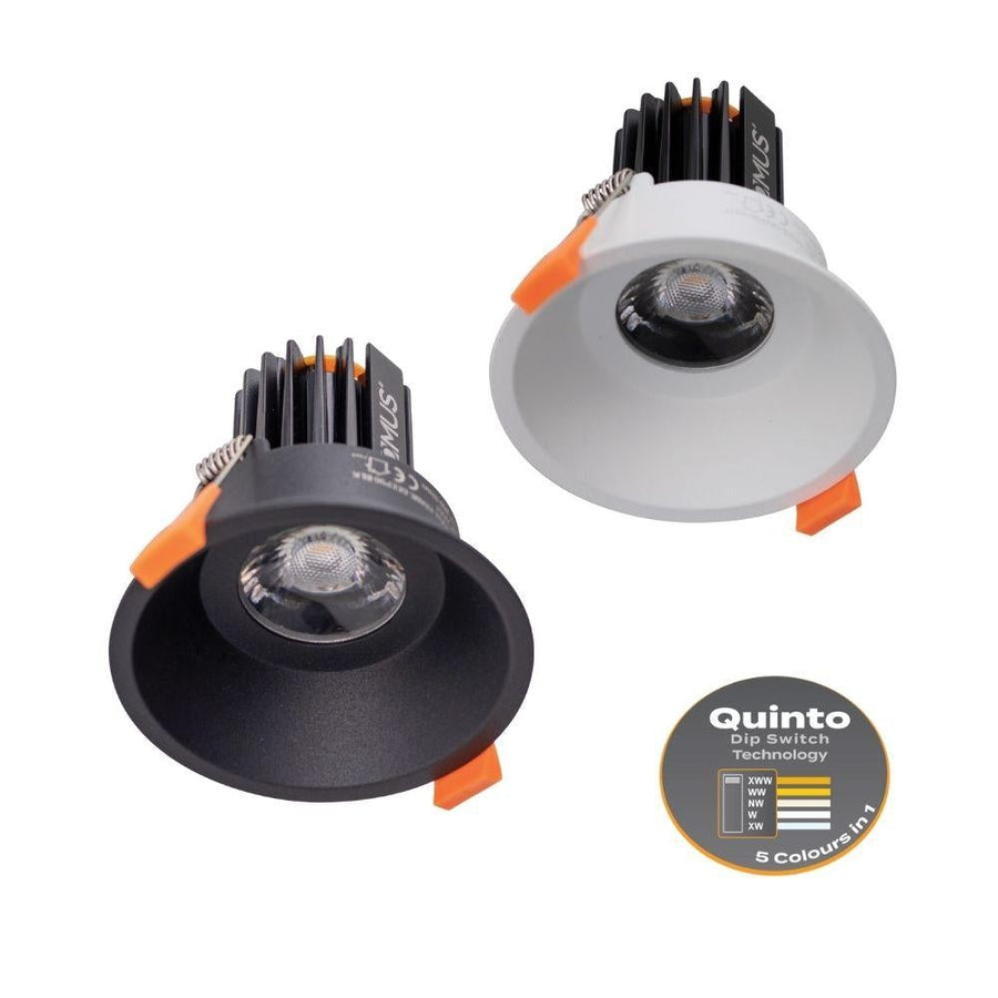 Domus CELL-13-5CCT-D90 - 13W LED 5-CCT Switchable Dimmable D90 Fixed Deepset Downlight-Domus Lighting-Ozlighting.com.au