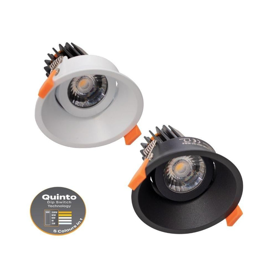 Domus CELL-13-5CCT-DT90 - 13W LED 5-CCT Switchable Dimmable DT90 Tiltable Deepset Downlight-Domus Lighting-Ozlighting.com.au