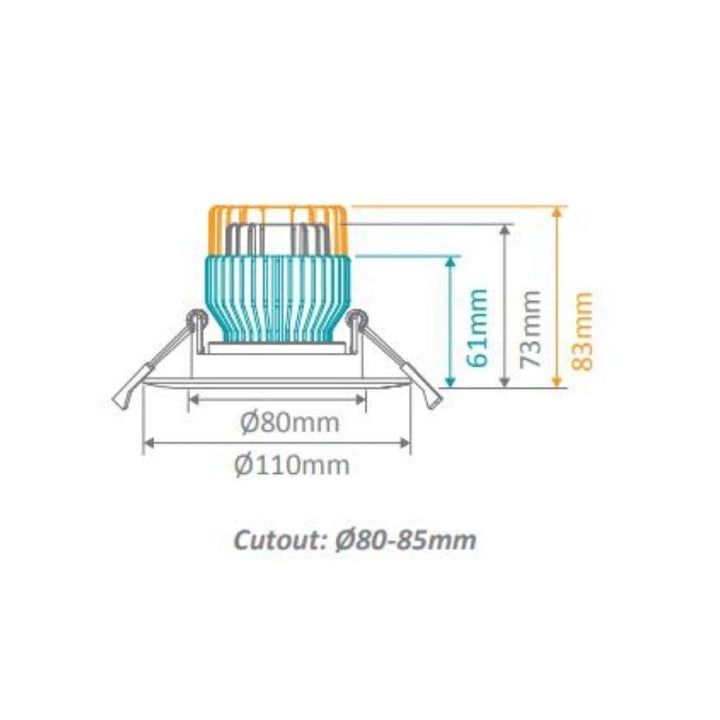 Domus CELL-T90 - Tiltable T90 Downlight Frame To Suit CELL Downlight Module Series-Domus Lighting-Ozlighting.com.au