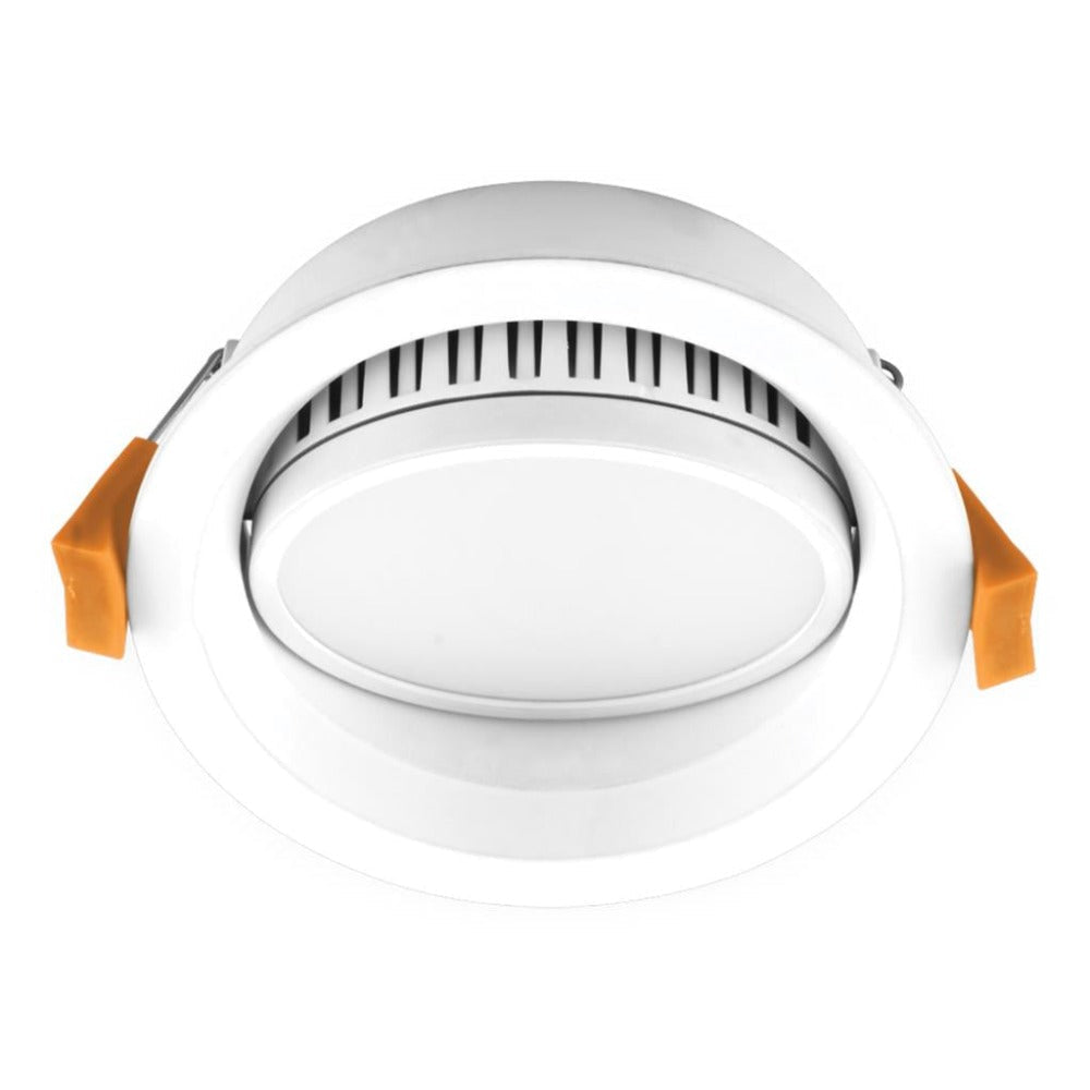 Domus DECO-13-TILT-DALI - DALI Dimmable 13W LED Tri-Colour Round Tilt Adjustable Downlight IP44-Domus Lighting-Ozlighting.com.au