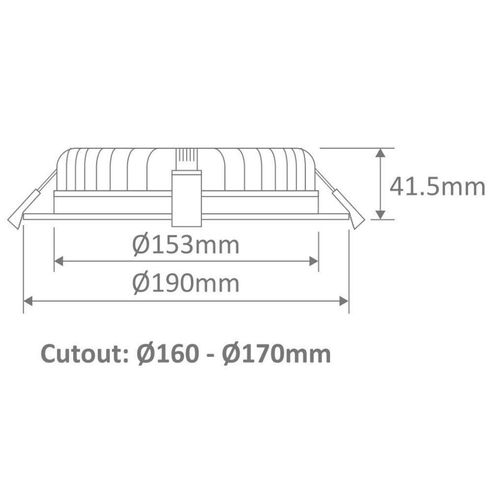 Domus DECO-20 - 20W LED Tri-Colour Dimmable Round Deep Face Downlight IP44-Domus Lighting-Ozlighting.com.au