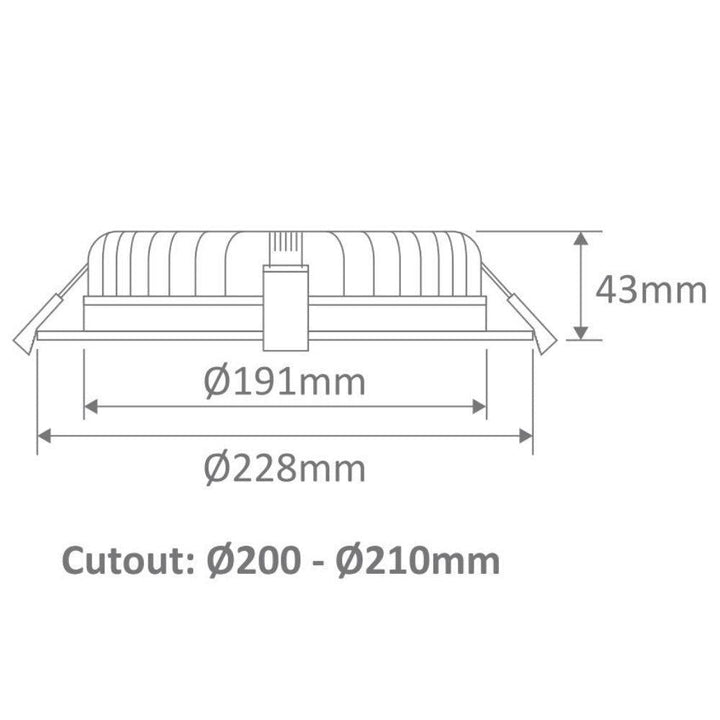 Domus DECO-28 - 28W LED Tri-Colour Dimmable Round Deep Face Downlight IP44-Domus Lighting-Ozlighting.com.au