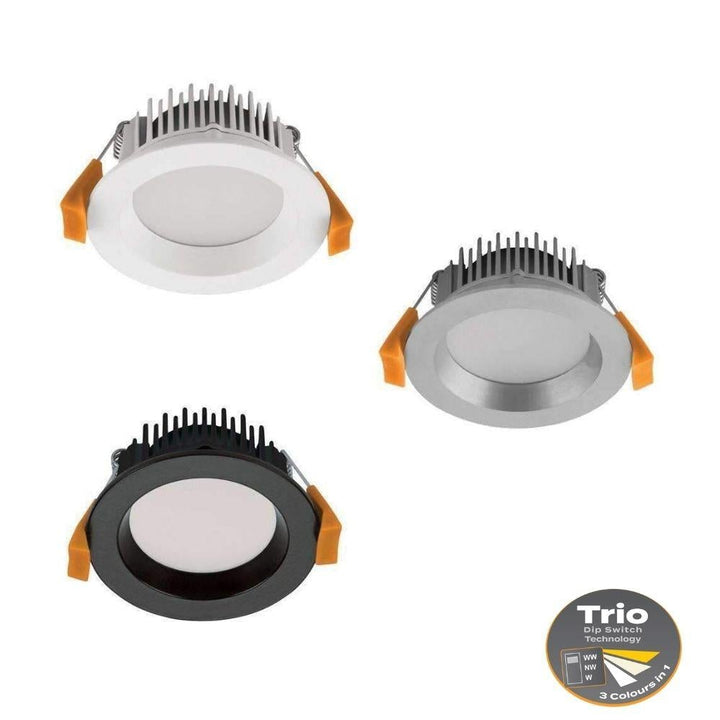 Domus DECO-8 - 8W LED Tri-Colour Dimmable Mini Round Deep Face Downlight IP44-Domus Lighting-Ozlighting.com.au