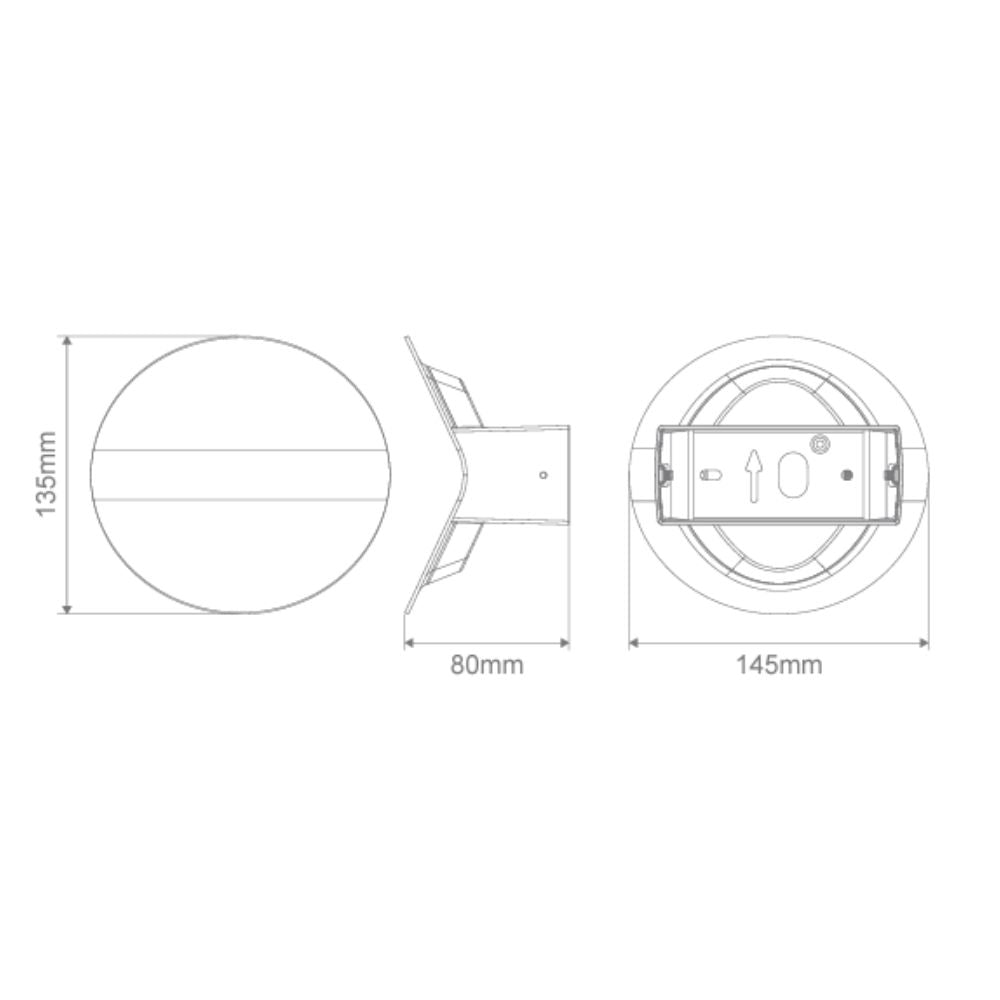 Domus DEENS-8 - 8W Small LED Dimmable Tri-Colour Interior Up/Down Wall Light - TRIO-Domus Lighting-Ozlighting.com.au