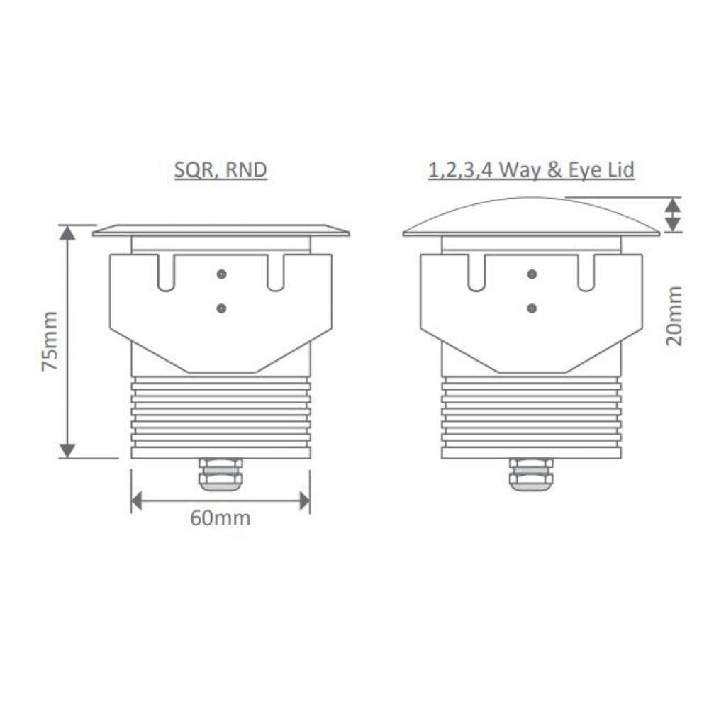 Domus DEKA-BODY - 3W LED Inground Light BODY ONLY - 12V DRIVER REQUIRED-Domus Lighting-Ozlighting.com.au