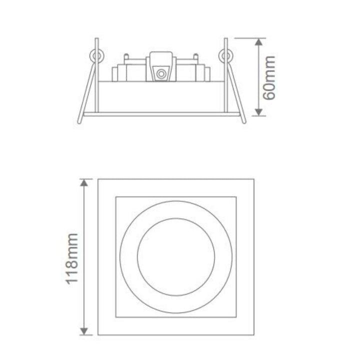 Domus DSL-101/1S - Single Slotter Downlight Frame-Domus Lighting-Ozlighting.com.au