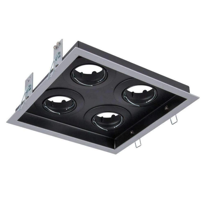 Domus DSL-101/4SQ - 4 Light Square Slotter Downlight Frame-Domus Lighting-Ozlighting.com.au